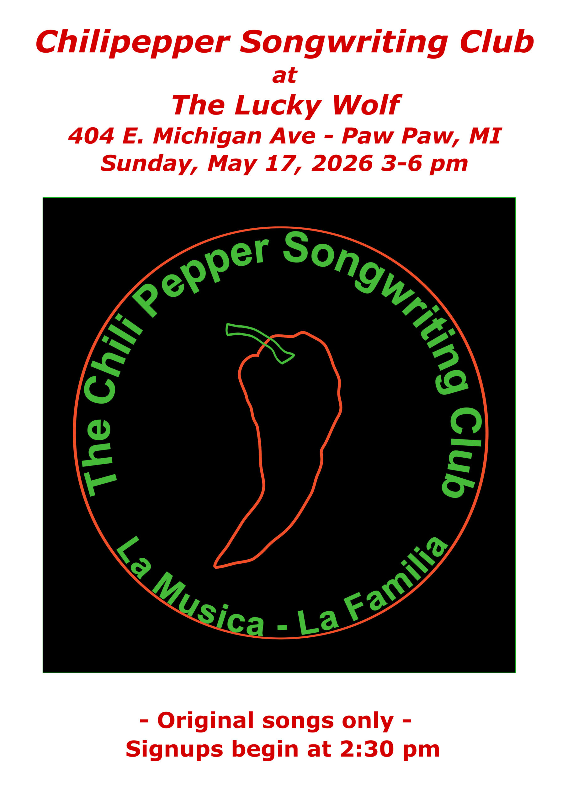The Chili Pepper Songwriting Club