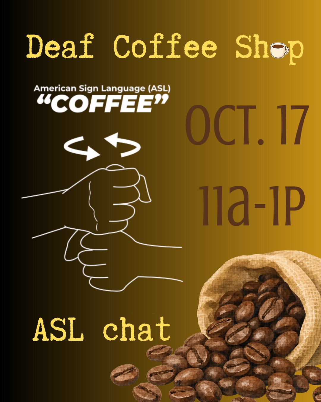 Deaf Coffee Shop (ASL meet and great)